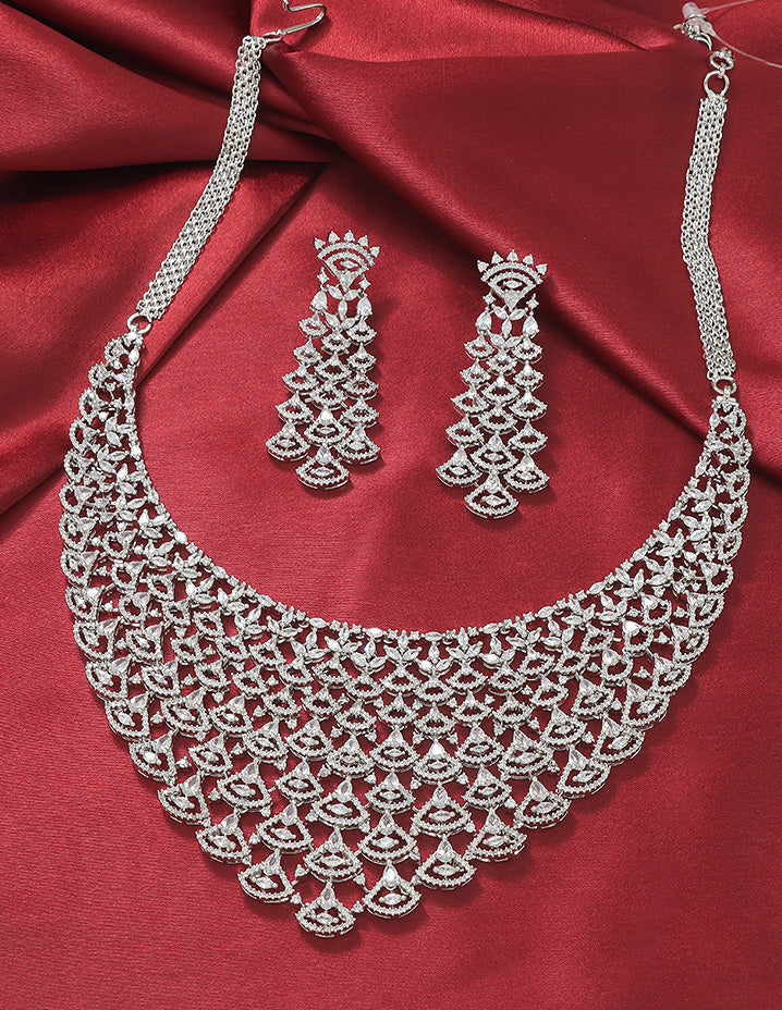 Designer Zirconia Bridal Necklace Set