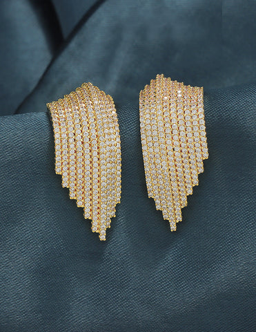Designer Zirconia Radiant Cascade Earrings