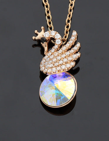 Swarovski Crystal Royal Swan Chain Pendant