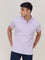 WES Casuals Lilac Slim-Fit Polo T-Shirt