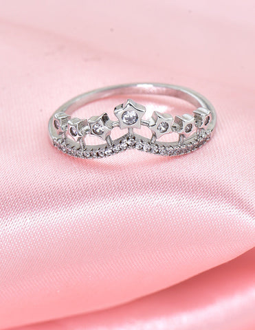 Designer Zirconia Crown Finger Ring