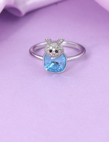 Designer Zirconia Crystal Charm Finger Ring