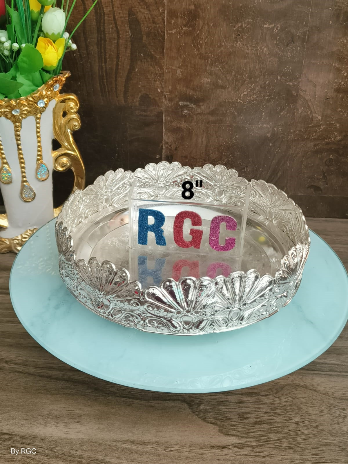 Imported German Silver Plates with Peacock feather styles