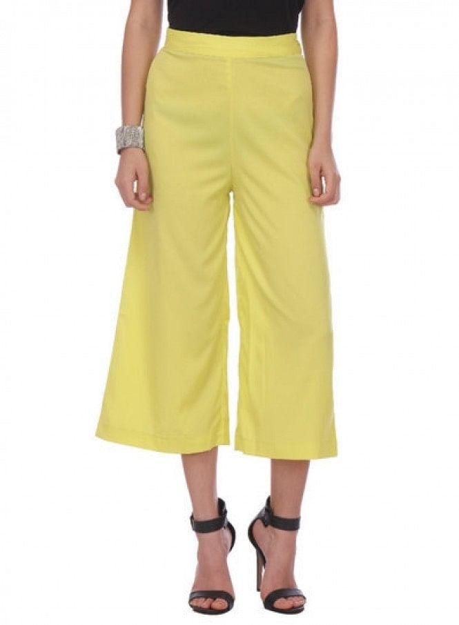 Yellow Cropped Pants