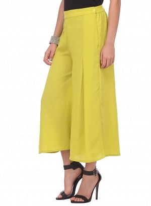 Yellow Ankle-Length Pants