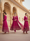 Magenta Silk Embroidery Anarkali Set