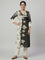 Black Rayon Floral Digital Print Kurta