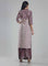 Wine Printed Round Neck kurta