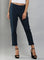 Navy Ankle-Length Trousers