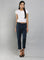 Navy Ankle-Length Trousers