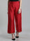 Red Parallel Printed Pants