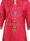 Coral Red Mandarin Neck Printed kurta