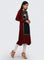 Maroon Printed Winter kurta