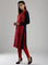 Red & Black Woollen Round Neck kurta