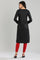 Black Round Neck Yarn-dyed kurta