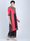 Red Mandarin Neck A-Line kurta