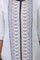 Cream & Blue Printed Round Neck kurta