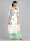 Ecru Round Neck Printed kurta