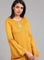 Yellow Round Neck Winter kurta