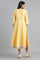 Yellow Round Neck Fusion Dress