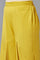 Yellow Cotton Flax Dapped Parallel Pants