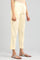 Beige Solid Trousers