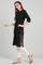 Black Band Collar Solid kurta