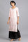 Pink Round Neck Printed kurta