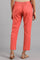 Red Ankle Length Trousers