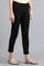 Black Solid Trousers