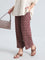 Brown Woven Viscose Printed Palazzo