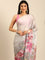 Great satin floral printed saree with Swarovski embroidery