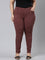 Women Rust Stripe Printed Jeggings