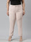 Women Baby Pink Crepe Pants