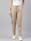 Women Stripe Beige Printed Pencil Pant