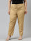 Women Solid Wheat Comfort Fit Cotton Pants