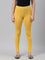 Golden Yellow Cotton Stretch Ankle Length Leggings