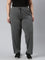 Women Solid Antra Melange Mid Rise Track Pant