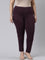 Women Solid Dark Wine Super Stretch Jeggings