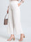 Cream Crepe Wide Trouser