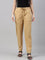 Women Solid Wheat Comfort Fit Cotton Pants