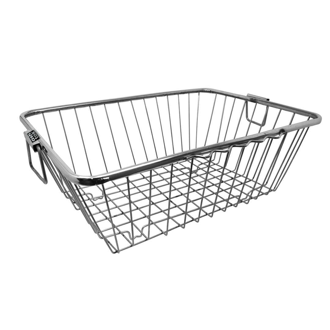 Stainless Steel Dish Drainer Basket for Kitchen Dish Drying Rack Bartan Basket, (Silver)