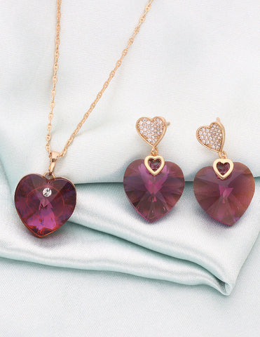 Swarovski Crystal Chain Pendant Set