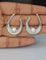 Designer Crescent Pearl Sparkle Stud Earrings