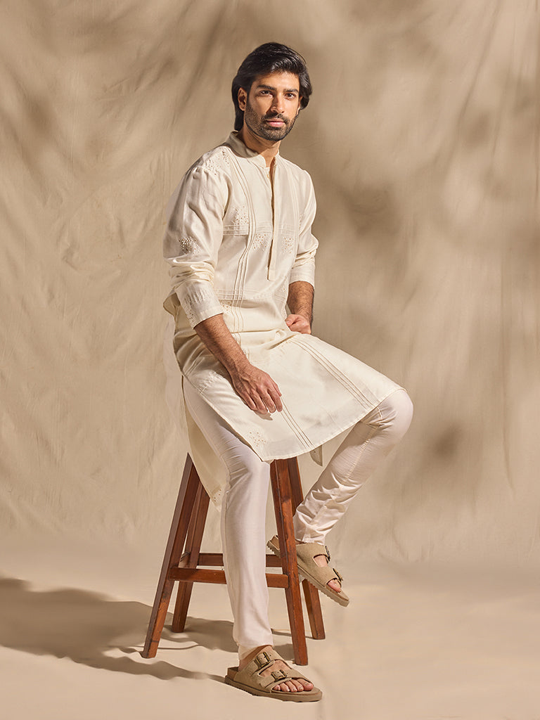 Embellished Kurta - White