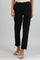 Black Solid Trousers