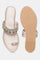 W Embroidered Almond Toe Flat-Wlyla