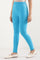 Blue Solid Skinny Fit Cotton Tights With Elasticated Waistband