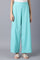 Aqua Green Slim Fit Palazzo Pants