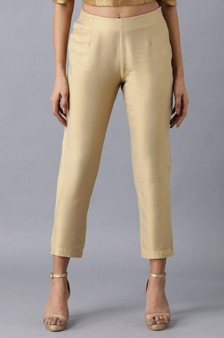 Light Gold Solid Pants